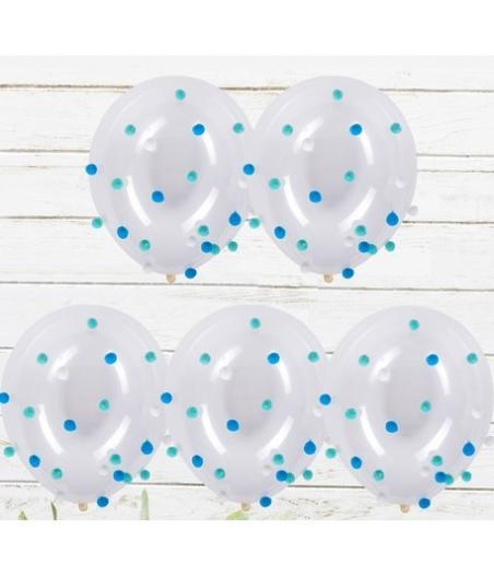 Ballons Transparents  Avec 50 Pompons
