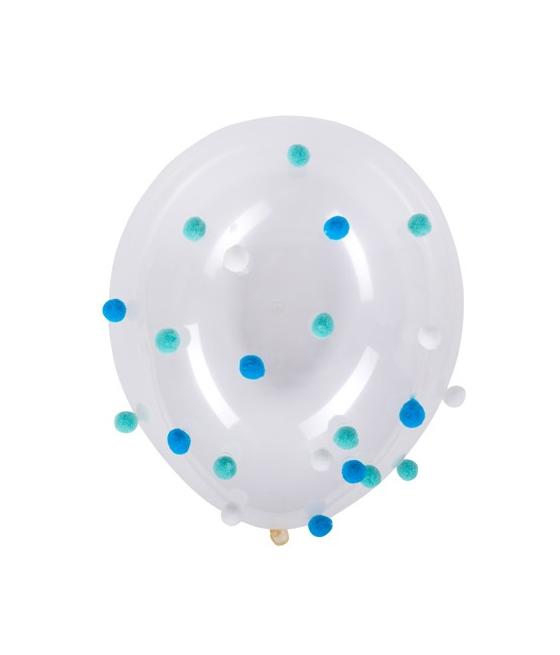 Ballons Transparents  Avec 50 Pompons