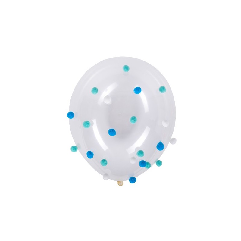 Ballons Transparents  Avec 50 Pompons