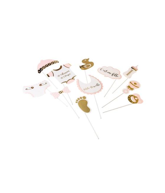 Kit Photobooth Baby Shower Fille