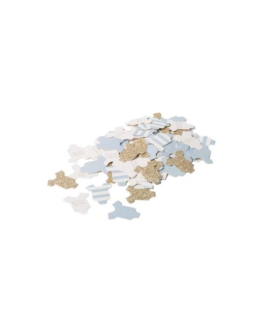 100 Confettis Body Bébé Garçon Ciel