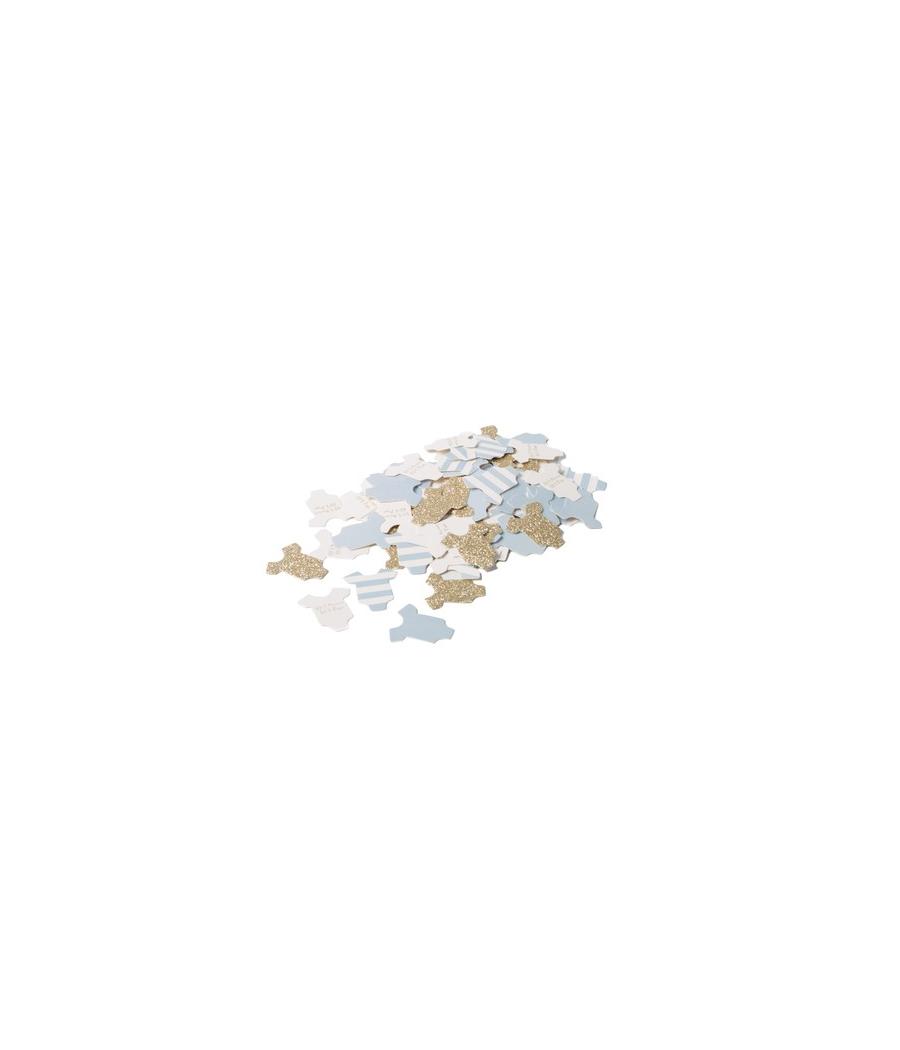 100 Confettis Body Bébé Garçon Ciel