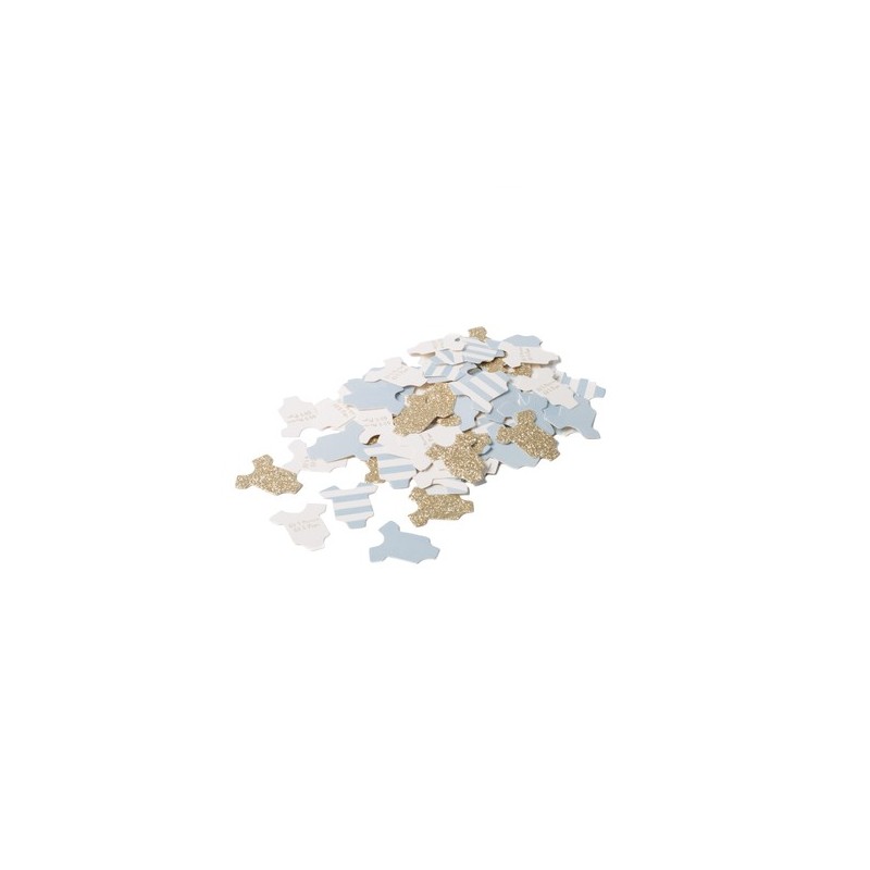 100 Confettis Body Bébé Garçon Ciel