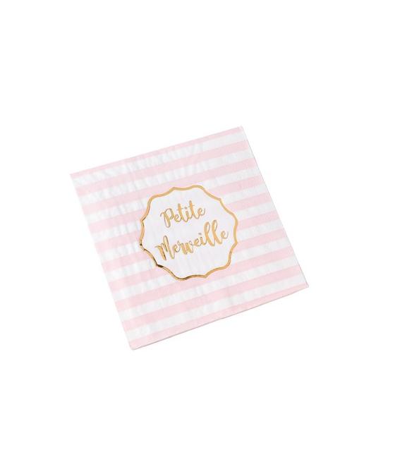 Serviettes Petite Merveille Rayé Blanc