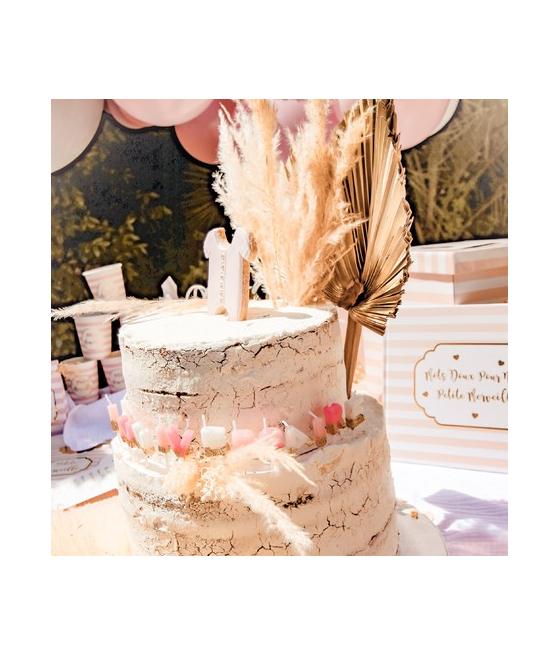 Bougies Joyeux Anniversaire Sur Pic Dégradé Rose