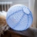 Lanterne Tissu Plumetis Bleu