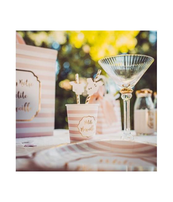 Gobelets Petite Merveille Rayé Blanc