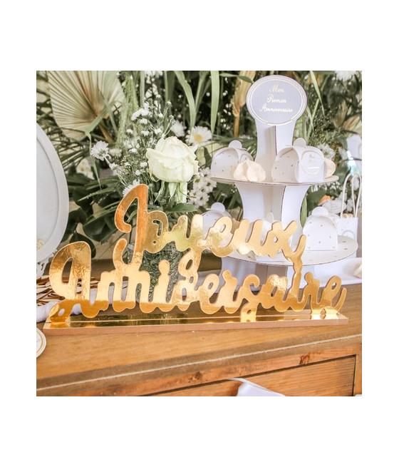 Déco joyeux anniversaire sur socle