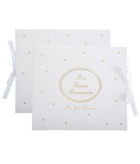 Livre d'or médaillon mon 1er anniversaire or