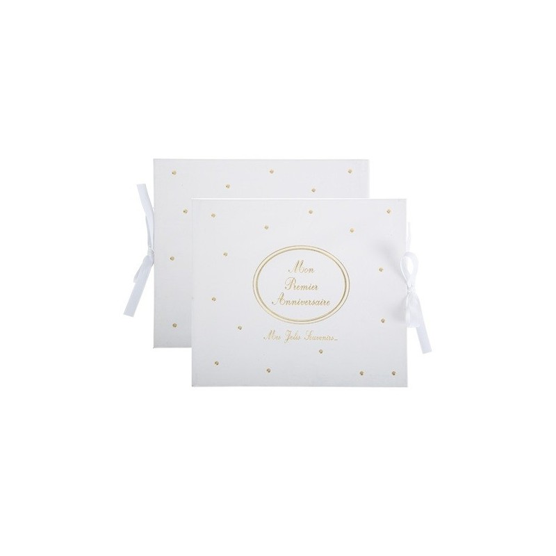 Livre d'or médaillon mon 1er anniversaire or