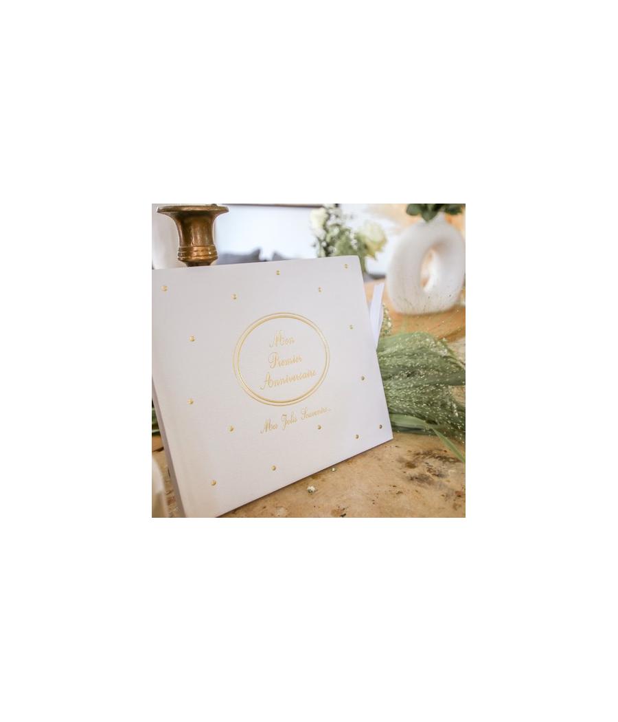 Livre d'or médaillon mon 1er anniversaire or