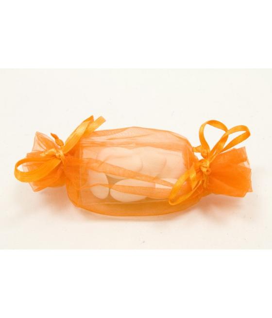  Sacs organza forme bonbon Orange 