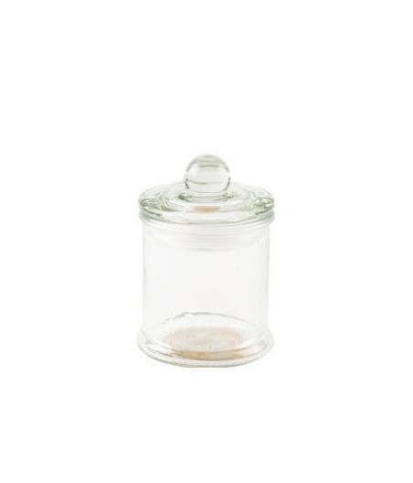 Mini bonbonnière à dragées de confiseur en verre