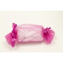 Sac organza forme bonbon fushia