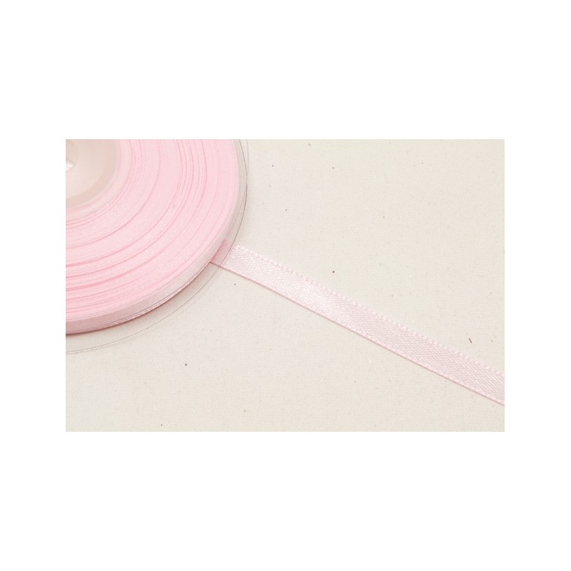 Ruban en satin rose