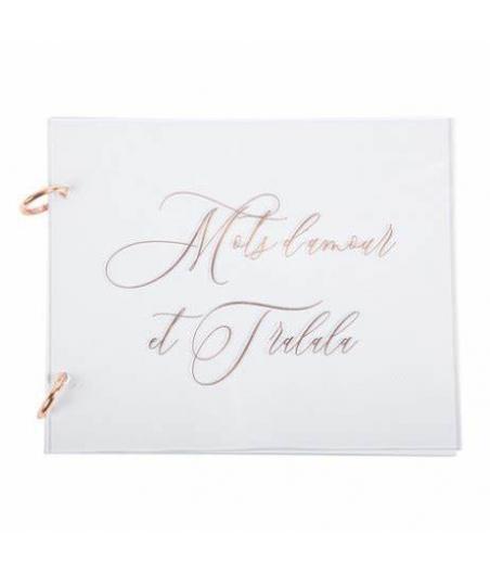 Livre d'or en acrylique Rose gold