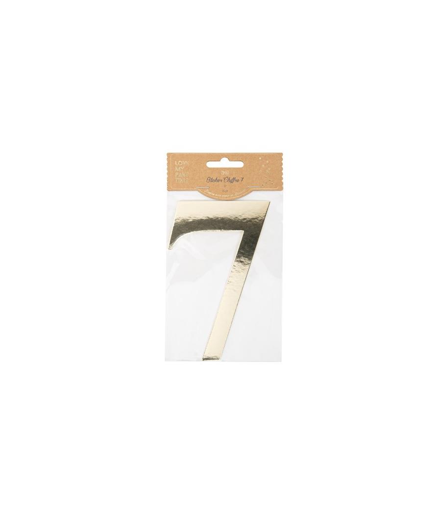 Sticker Chiffre 7 Or