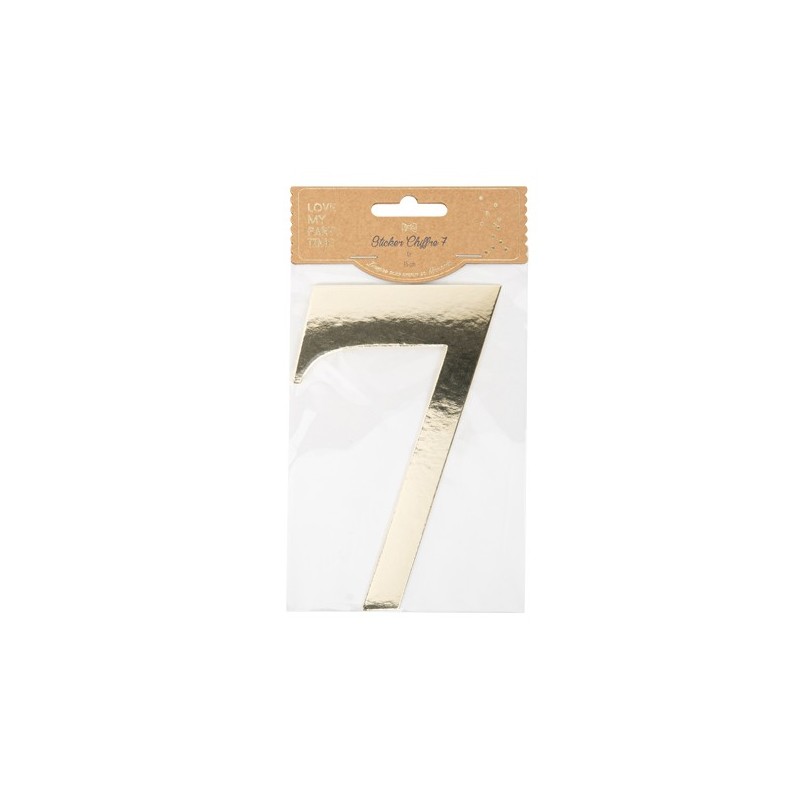 Sticker Chiffre 7 Or