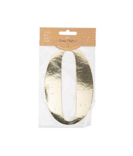 Sticker Chiffre 0 Or