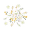100 Confettis Mimosa, Citrons et Feuillages