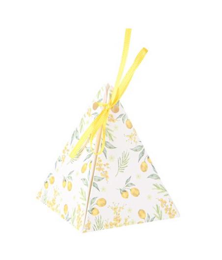 10 Contenants Mimosa, Citrons, et Feuillages