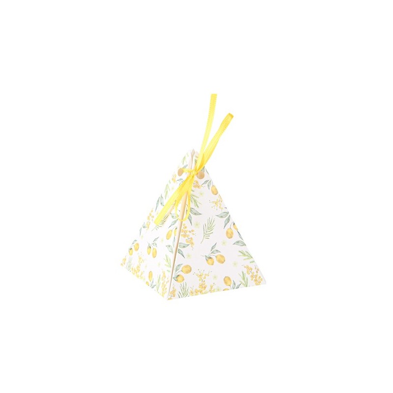 10 Contenants Mimosa, Citrons, et Feuillages