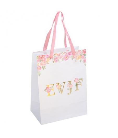 Sac Evjf Fleuri Papier Texturé Et Or