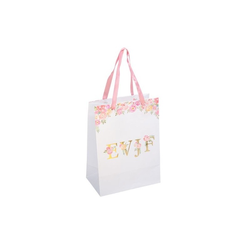 Sac Evjf Fleuri Papier Texturé Et Or