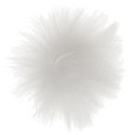  Pompons fourrure blanc 