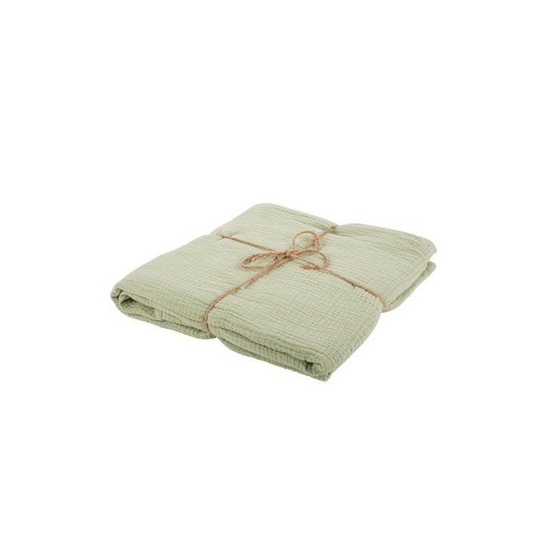 Nappe Gaze de Coton Vert Sauge