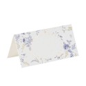 Marque-Places Toile de Jouy Blanc Bleu et Or