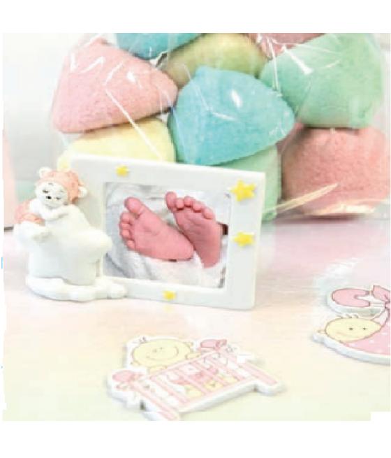 Mini cadre résine avec ourson sur nuage