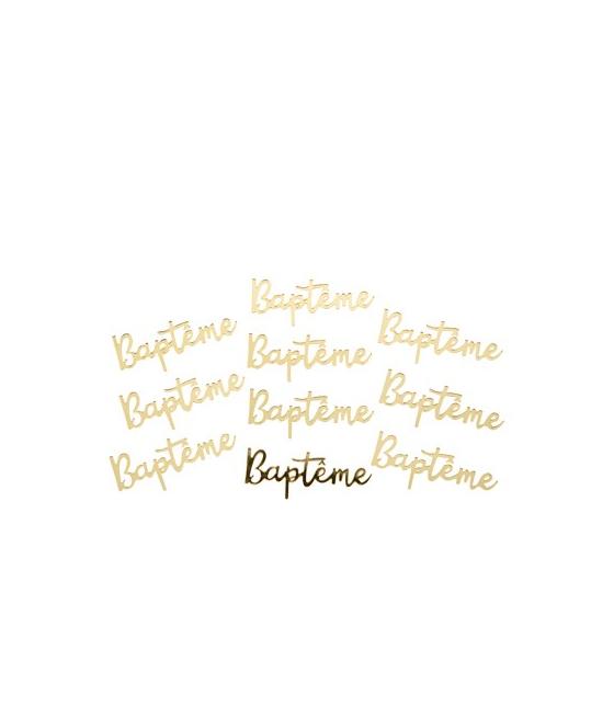 10 Deco Bapteme en Plexi Or