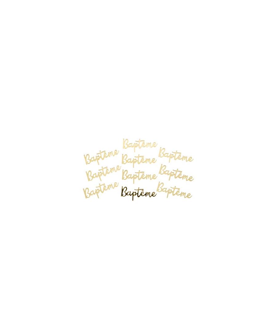 10 Deco Bapteme en Plexi Or
