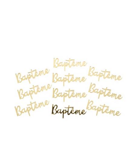 10 Deco Bapteme en Plexi Or