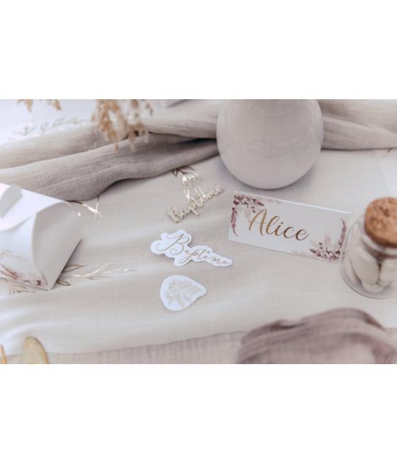 10 Deco Bapteme en Plexi Or