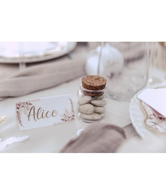 Fiole Bapteme Verre et Or + Bouchon Liege