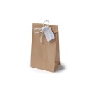 6 SACHETS KRAFT LIENS & ÉTIQUETTES BLANCHES 7,5X12,5CM