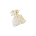 sachet en toile et guipure