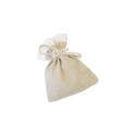 sachet en toile et tissu blanc