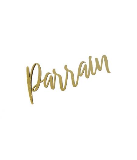 decor de table "parrain" en bois dore