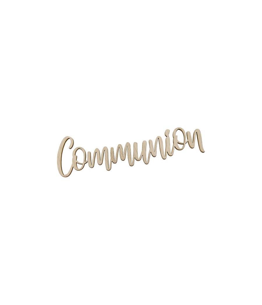 decor de table "communion" en bois