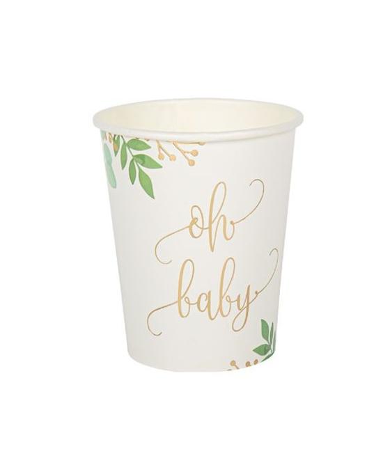 8 GOBELETS OH BABY BLANC...