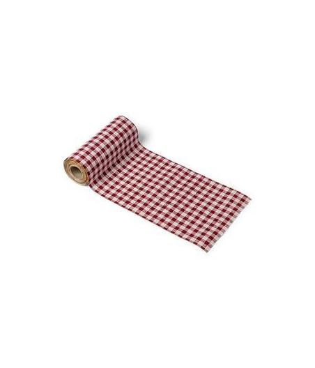 Chemin De Table Vichy Retro Lin Rouge Et Blanc 14cmx5m