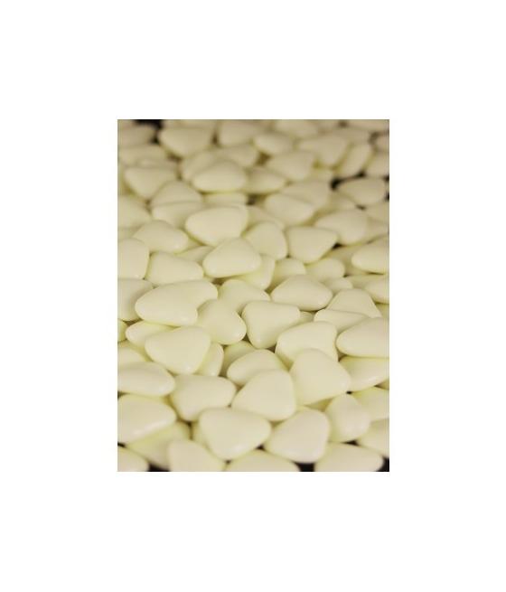 Petits coeurs chocolat 1kg Ivoire