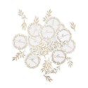 100 Confettis Jolis Brins Blancs et Or