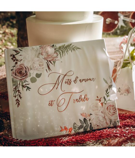 Livre d'or végétal rose...