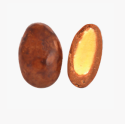 Coeur d'amande enrobée au chocolat au lait et au caramel