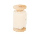Ruban effiloche Mousseline de soie Ivoire