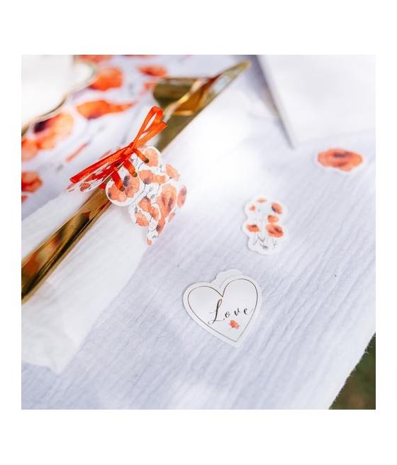 10 Ronds de Serviette Poppy Love